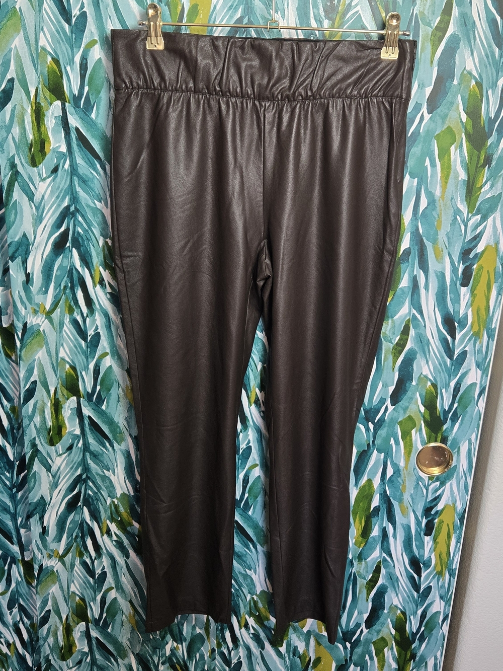 Brochu Walker Faux Leather Leggings in Dark Brown